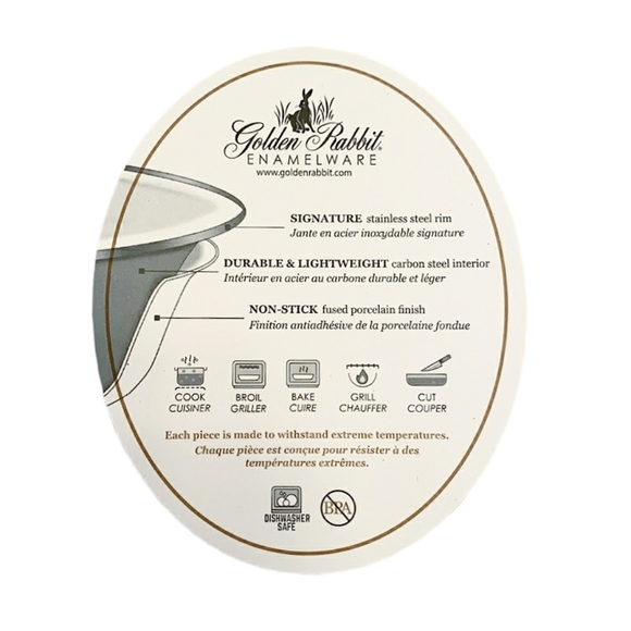 Golden Rabbit Enamel Ware Cobalt Swirl Mini-Dutch Oven - Picture 5 of 6